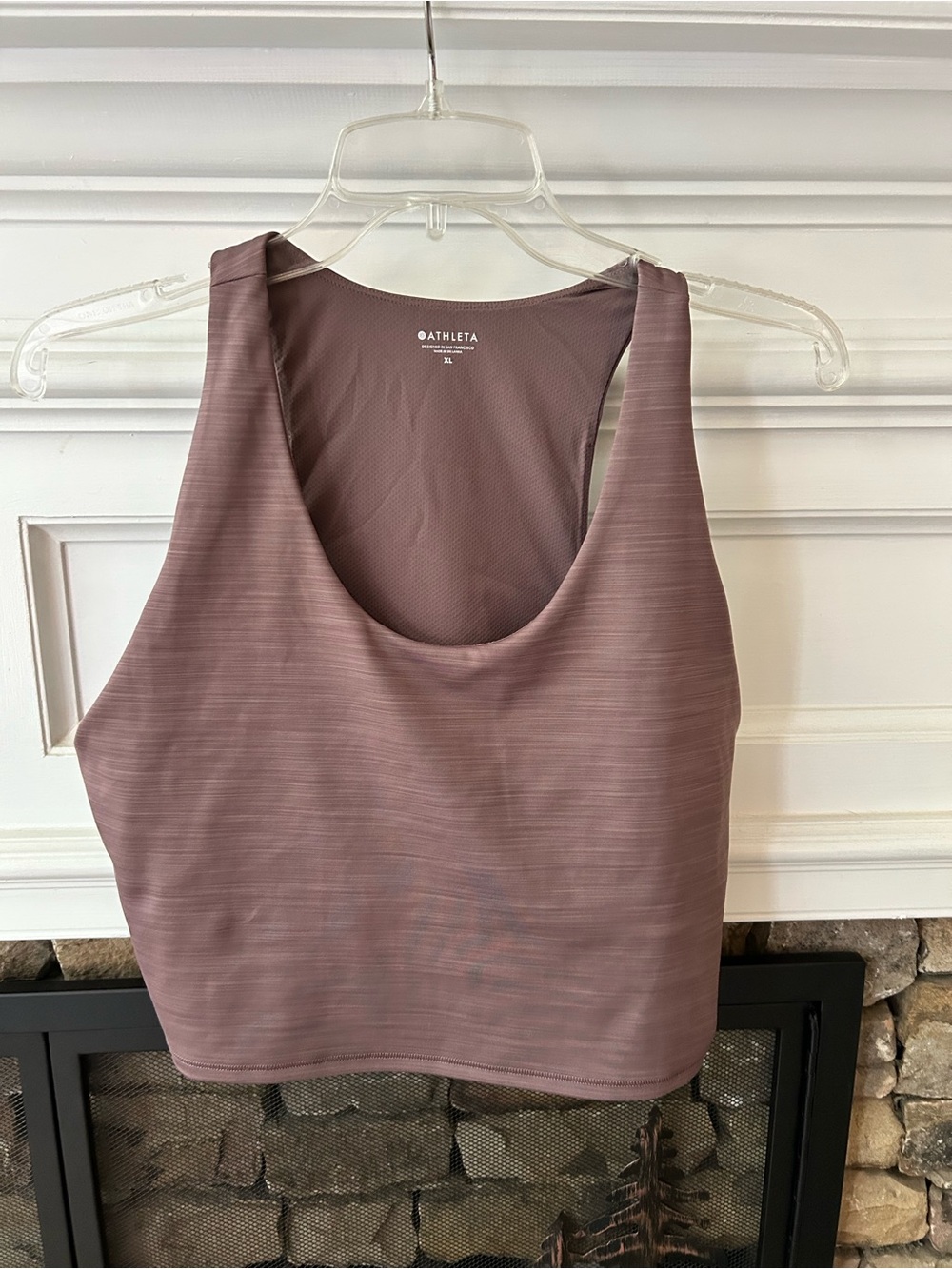 Athleta Dusty Mauve Scoop-Neck Crop Camisole